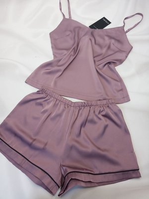 Шелковая женская пижама, цвет лиловый, M 070/21/1 фото